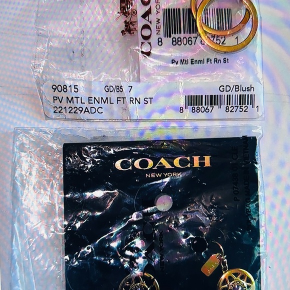 Coach Ring & Dreamcatcher Earrings  Gold -tone NWT - Picture 6 of 7